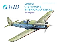 QD48142  декали  3D Декаль интерьера кабины FW 190D-9 (Tamiya)  (1:48) 2000000223278