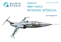 QD48147  декали  3D Декаль интерьера кабины F-104A/C (Hasegawa)  (1:48) 2000000223308