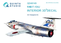 QD48149  декали  3D Декаль интерьера кабины F-104J (Hasegawa)  (1:48) 2000000223322