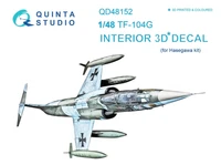 QD48152  декали  3D Декаль интерьера кабины TF-104G (Hasegawa)  (1:48) 2000000223339
