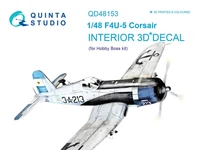 QD48153  декали  3D Декаль интерьера кабины F4U-5 (Hobby Boss)  (1:48) 2000000223346