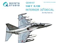 QD48157  декали  3D Декаль интерьера кабины Y@K-130 (KittyHawk)  (1:48) 4580702132903