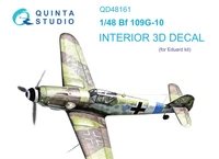 QD48161  декали  3D Декаль интерьера кабины Bf 109G-10 (Eduard)  (1:48) 2000002150718