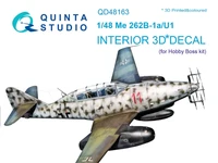 QD48163  декали  3D Декаль интерьера кабины Me 262B-1a/U1 (HobbyBoss)  (1:48) 4580702134327