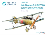 QD48187  декали  3D Декаль интерьера кабины Albatros D.III OEFFAG (для модели Eduard)  (1:48) 2000000225098