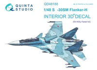 QD48188  декали  3D Декаль интерьера кабины С-30СМ (KittyHawk)  (1:48) 4580702134341