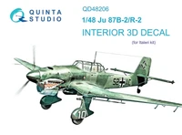 QD48206  декали  3D Декаль интерьера кабины  Ju-87B-2/R-2 (Italeri)  (1:48) 2000002044437