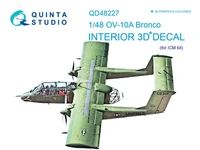 QD48227  декали  3D Декаль интерьера кабины OV-10A (ICM)  (1:48) 2000000254821