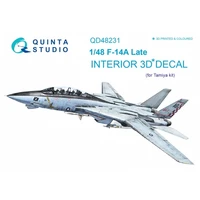 QD48231  декали  3D Декаль интерьера кабины F-14A Late (Tamiya)  (1:48) 2000000254838