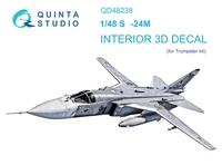 QD48238  декали  3D Декаль интерьера кабины С-24М (Trumpeter)  (1:48) 2000002052999