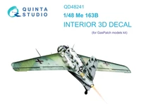 QD48241  декали   3D Декаль интерьера кабины Me 163B (GasPatch models)  (1:48) 2000002158301