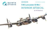 QD48248  декали  3D Декаль интерьера кабины Lancaster B Mk.I (HK Models)  (1:48) 2000002092124