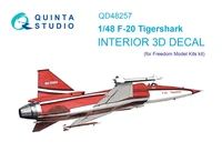 QD48257  декали  3D Декаль интерьера для F-20 Tigershark (Freedom Model)  (1:48) 2000002208174