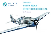 QD48269  декали  3D Декаль интерьера кабины Fw 190A-8 (Tamiya)  (1:48) 2000002124016