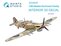QD48287  декали  3D Декаль интерьера кабины семейства Hawker Hurricane (Airfix)  (1:48) 2000002138808