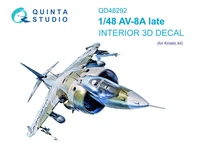 QD48292  декали  3D Декаль интерьера кабины AV-8A Late (Kinetic)  (1:48) 2000002124061