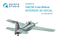 QD48318  декали  3D Декаль интерьера кабины F4F-3 late (Hobby Boss)  (1:48) 2000002124078