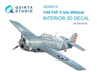 QD48319  декали  3D Декаль интерьера кабины F4F-3 late (Eduard)  (1:48) 2000002137009
