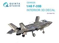 QD48326  декали  3D Декаль интерьера кабины F-35B (Italeri)  (1:48) 2000002127604