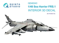 QD48343  декали  3D Декаль интерьера кабины Sea Harrier FRS.1  (Kinetic)  (1:48) 2000002127307