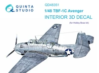 QD48351  декали  3D Декаль интерьера кабины TBF-1C (Hobby Boss)  (1:48) 2000002124115