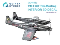 QD48363  декали  3D Декаль интерьера кабины F-82F Twin Mustang  (1:48) 2000002137665