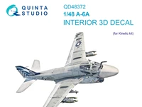 QD48372  декали  3D Декаль интерьера кабины A-6A (Kinetic)  (1:48) 2000002150848