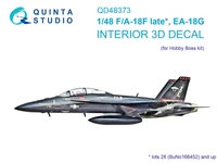 QD48373  декали 3D Декаль интерьера кабины  F/A-18F late / EA-18G (Hobby Boss)  (1:48) 2000002145783