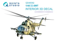 QD48382  декали  3D Декаль интерьера кабины M&amp;-8МТ (Trumpeter)  (1:48) 2000002135081