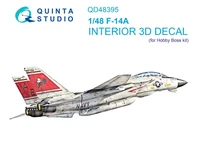 QD48395  декали  3D Декаль интерьера кабины F-14A (Hobby Boss)  (1:48) 2000002158615