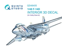 QD48405 декали  3D Декаль интерьера кабины F-14D (Hobby Boss)  (1:48) 2000002158684