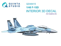 QD48415  декали  3D Декаль интерьера кабины F-15D (Academy)  (1:48) 2000002169413
