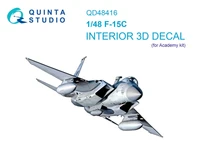 QD48416  декали  3D Декаль интерьера кабины F-15C (Academy)  (1:48) 2000002169420