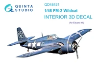 QD48421  декали   3D Декаль интерьера кабины FM-2 Wildcat (Eduard)  (1:48) 2000002158479