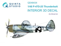 QD48434  декали  3D Декаль интерьера кабины P-47D-25 Thunderbolt (Miniart)  (1:48) 2000002170259