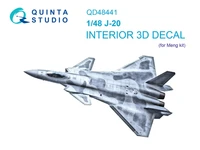QD48441  декали  3D Декаль интерьера кабины J-20 (Meng)  (1:48) 2000002158745