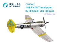 QD48442  декали  3D Декаль интерьера кабины P-47N Thunderbolt (Academy)  (1:48) 2000002169475