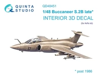 QD48451  декали  3D Декаль интерьера кабины Buccaneer S.2B late (Airfix)  (1:48) 2000002174073