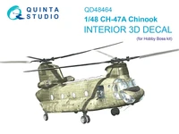 QD48464  декали  3D Декаль интерьера кабины CH-47A (HobbyBoss)  (1:48) 2000002169543
