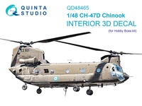 QD48465  декали  3D Декаль интерьера кабины CH-47D (HobbyBoss)  (1:48) 2000002169550
