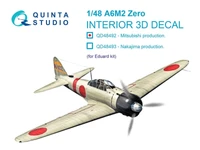 QD48492  декали  3D Декаль интерьера кабины A6M2 Zero производства Mitsubishi (Eduard)  (1:48) 2000002174127