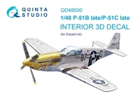 QD48500  декали  3D Декаль интерьера кабины P-51B late/ P-51C late (Eduard)  (1:48) 2000002174189