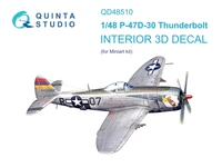 QD48510  декали  3D Декаль интерьера для P-47 D-30 (Miniart)  (1:48) 2000002183495