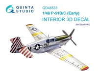 QD48533  декали  3D Декаль интерьера кабины P-51B/C (Eduard)  (1:48) 2000002183679