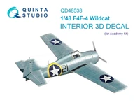 QD48538  декали  3D Декаль интерьера кабины F4F-4 Wildcat (Academy)  (1:48) 2000002183693
