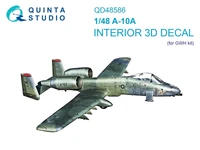QD48586  декали  3D Декаль интерьера кабины A-10A Warthog (GWH)  (1:48) 2000002191407