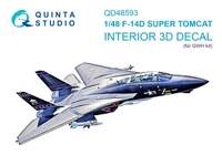 QD48593  декали  3D Декаль интерьера кабины F-14D Super Tomcat (GWH)  (1:48) 2000002191506