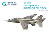 QD48606  декали  3D Декаль интерьера кабины Jaguar Gr.1 (Kitty Hawk)  (1:48) 2000002195580