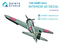 QD48609  декали  3D Декаль интерьера кабины A6M5 Zero (производства Mitsubishi) (Eduard)  (1:48) 2000002195597