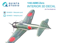QD48624  декали  3D Декаль интерьера для A6M5 Zero (Fine Molds)  (1:48) 2000002209010